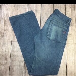 Authentic Diesel Industries Jeans Distressed Denim Straght Leg Mens Sz 28 Italy